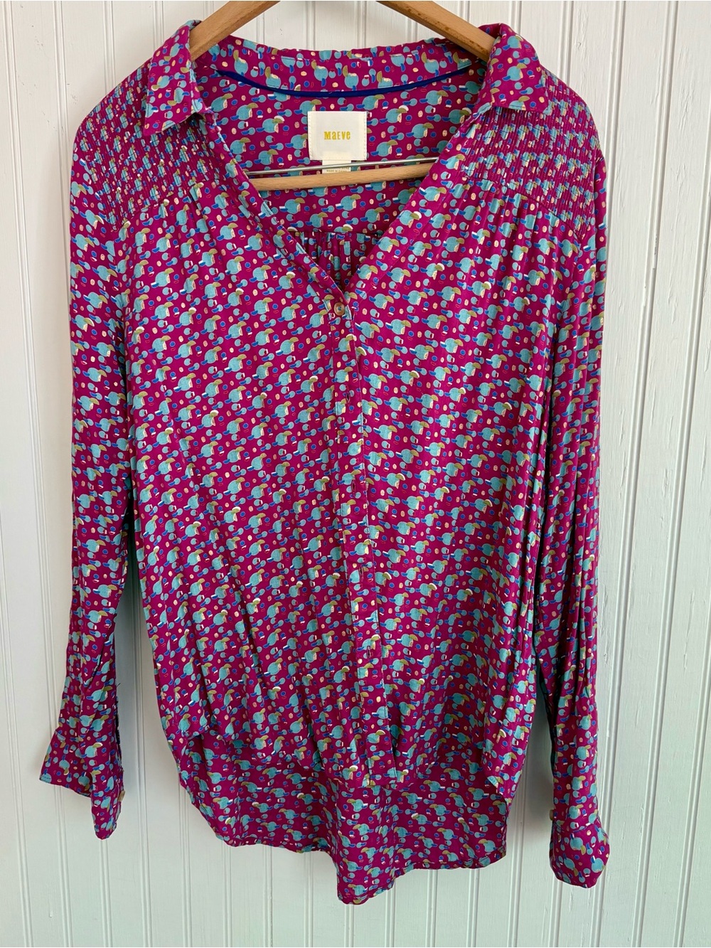 Maeve Purple Long Sleeve Top
